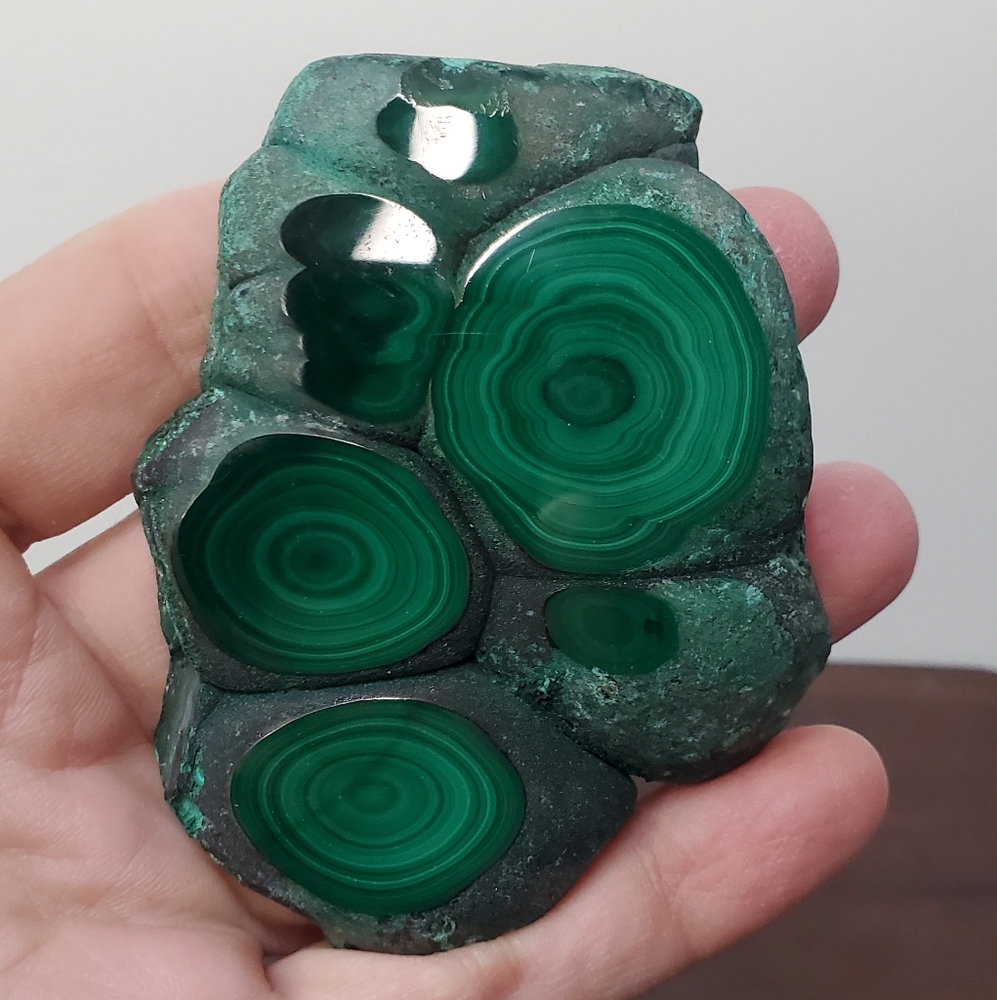 Malachite Crystal Slab 0.42 Pounds - Picture 12 of 12
